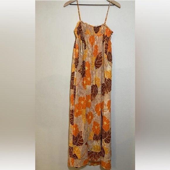 Urban Outfitters Floral Orange and Brown Maxi Dress - Picture 5 of 9